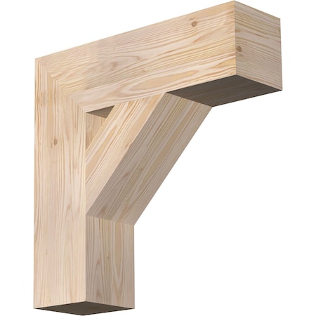 Ekena Millwork Traditional Block Smooth Bracket, Douglas Fir, 5 1/2"W x 20"D x 20"H BKT06X20X20TRA05SDF